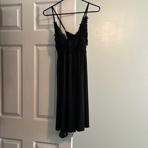 Elegant Black Lace Nightgown